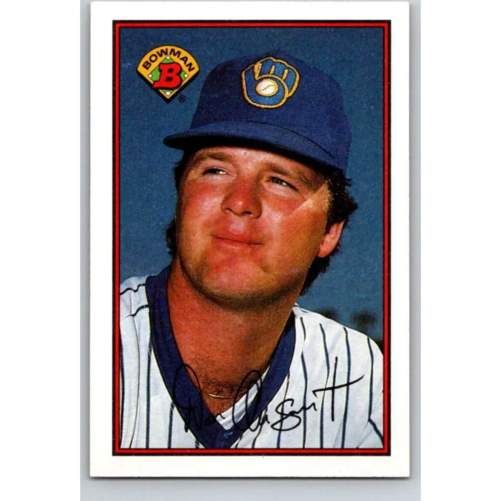 1989 Bowman #130 Don August NM-MT Milwaukee Brewers Baseball Card Image 1
