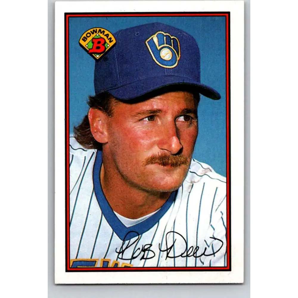 1989 Bowman #146 Rob Deer NM-MT Milwaukee Brewers Baseball Card Image 1