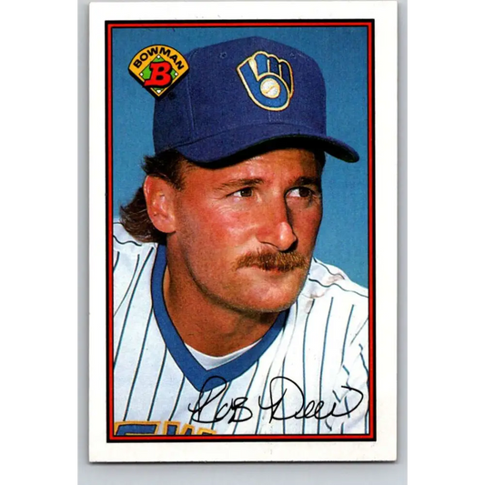 1989 Bowman #146 Rob Deer NM-MT Milwaukee Brewers Baseball Card Image 1