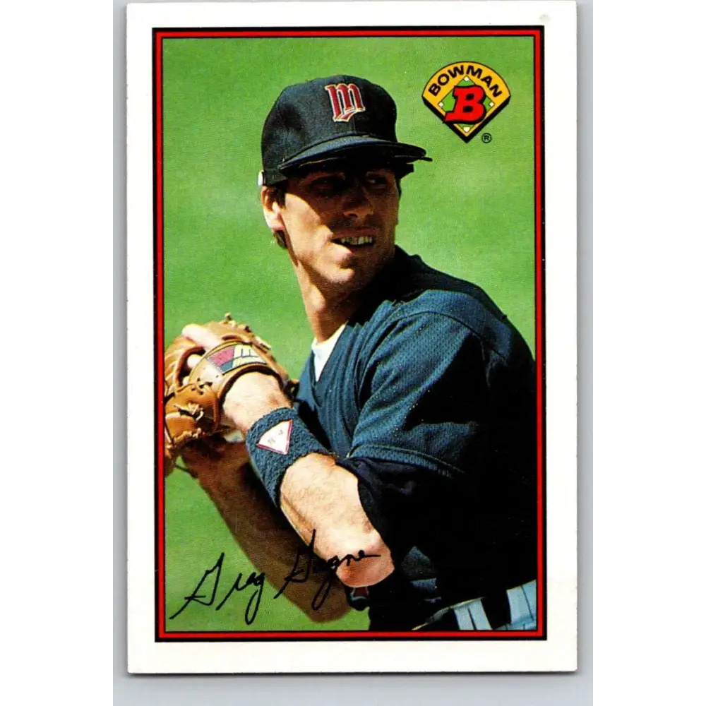 1989 Bowman #161 Greg Gagne NM-MT Minnesota Twins Baseball Card Image 1