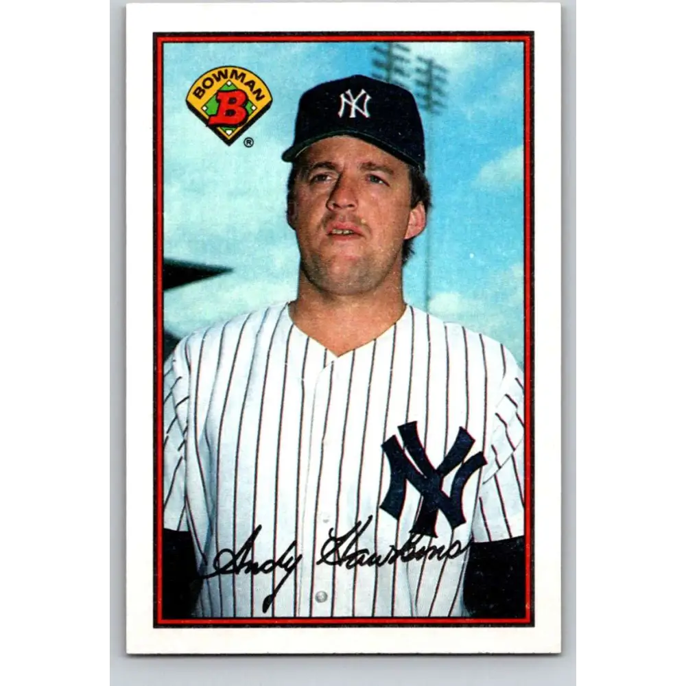 1989 Bowman #166 Andy Hawkins NM-MT New York Yankees Baseball Card Image 1
