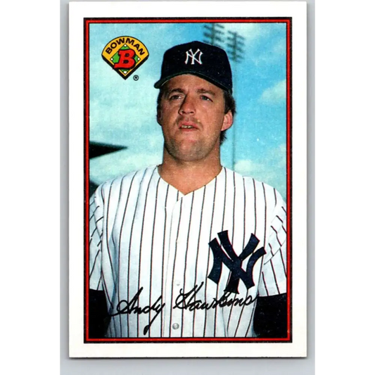 1989 Bowman #166 Andy Hawkins NM-MT New York Yankees Baseball Card Image 1