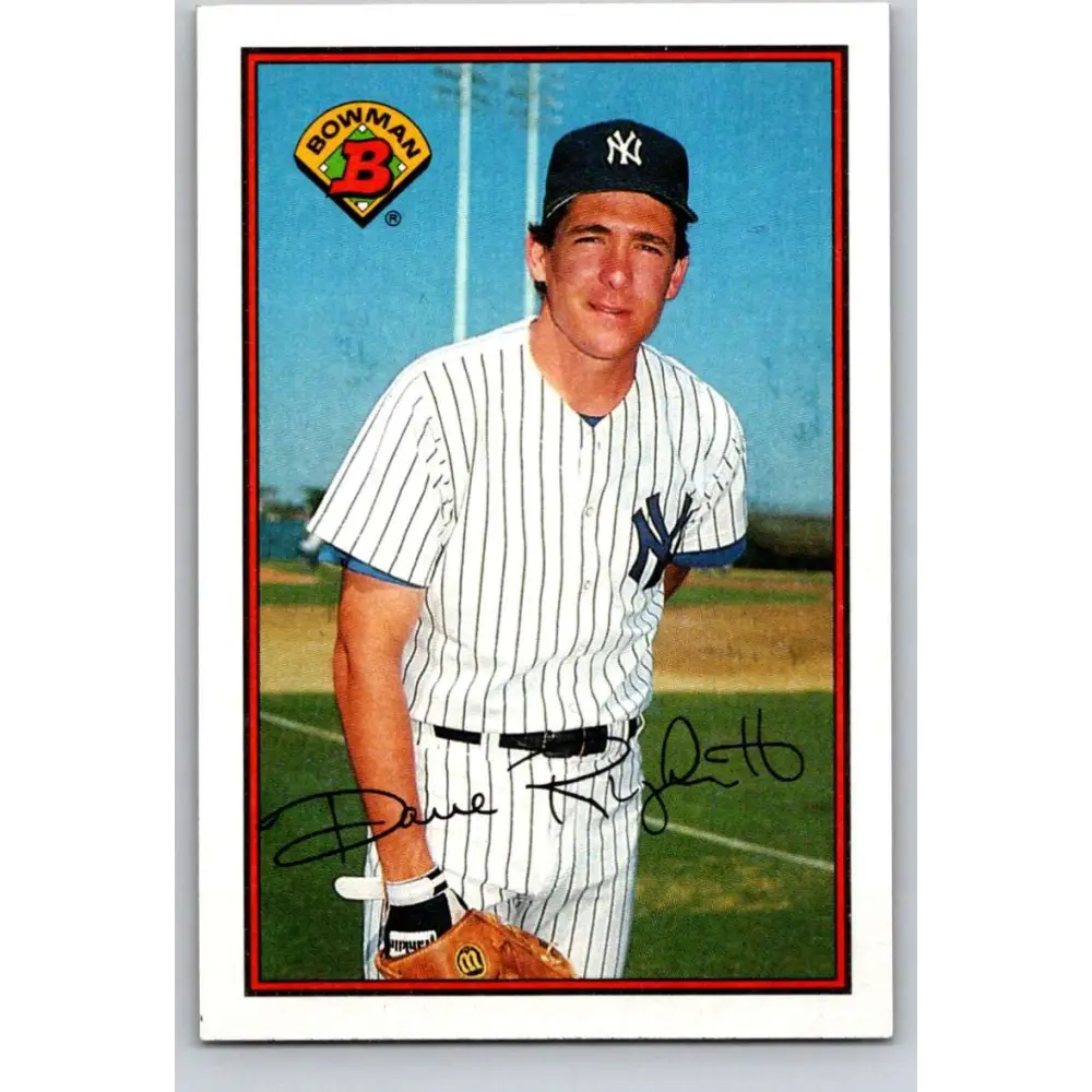 1989 Bowman #167 Dave Righetti NM-MT New York Yankees Baseball Card Image 1
