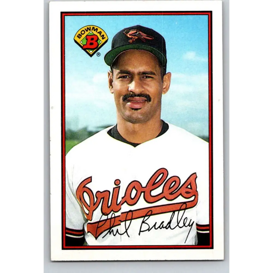 1989 Bowman #17 Phil Bradley NM-MT Baltimore Orioles Baseball Card Image 1