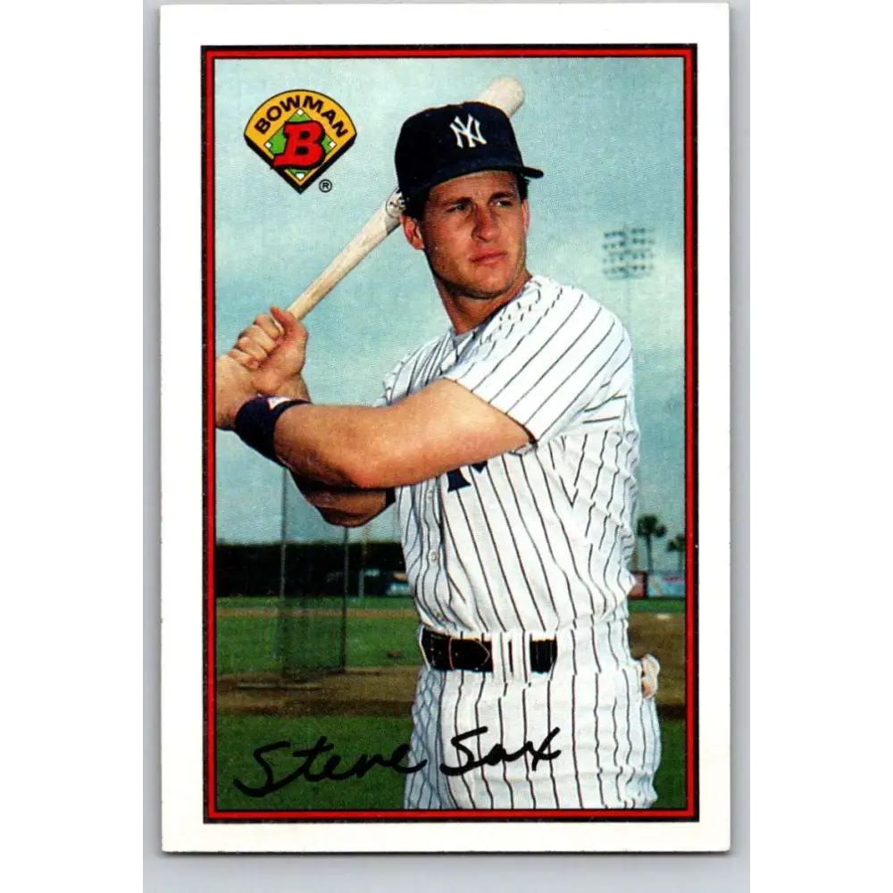1989 Bowman #178 Steve Sax NM-MT New York Yankees Baseball Card Image 1