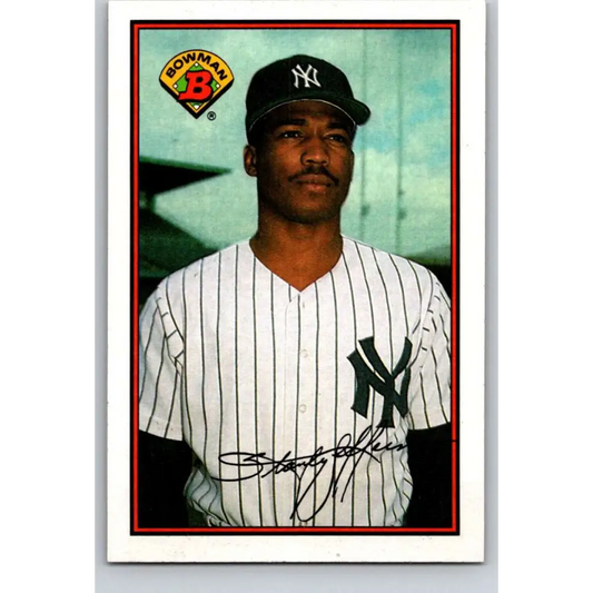 1989 Bowman #180 Stan Jefferson NM-MT New York Yankees Baseball Card Image 1