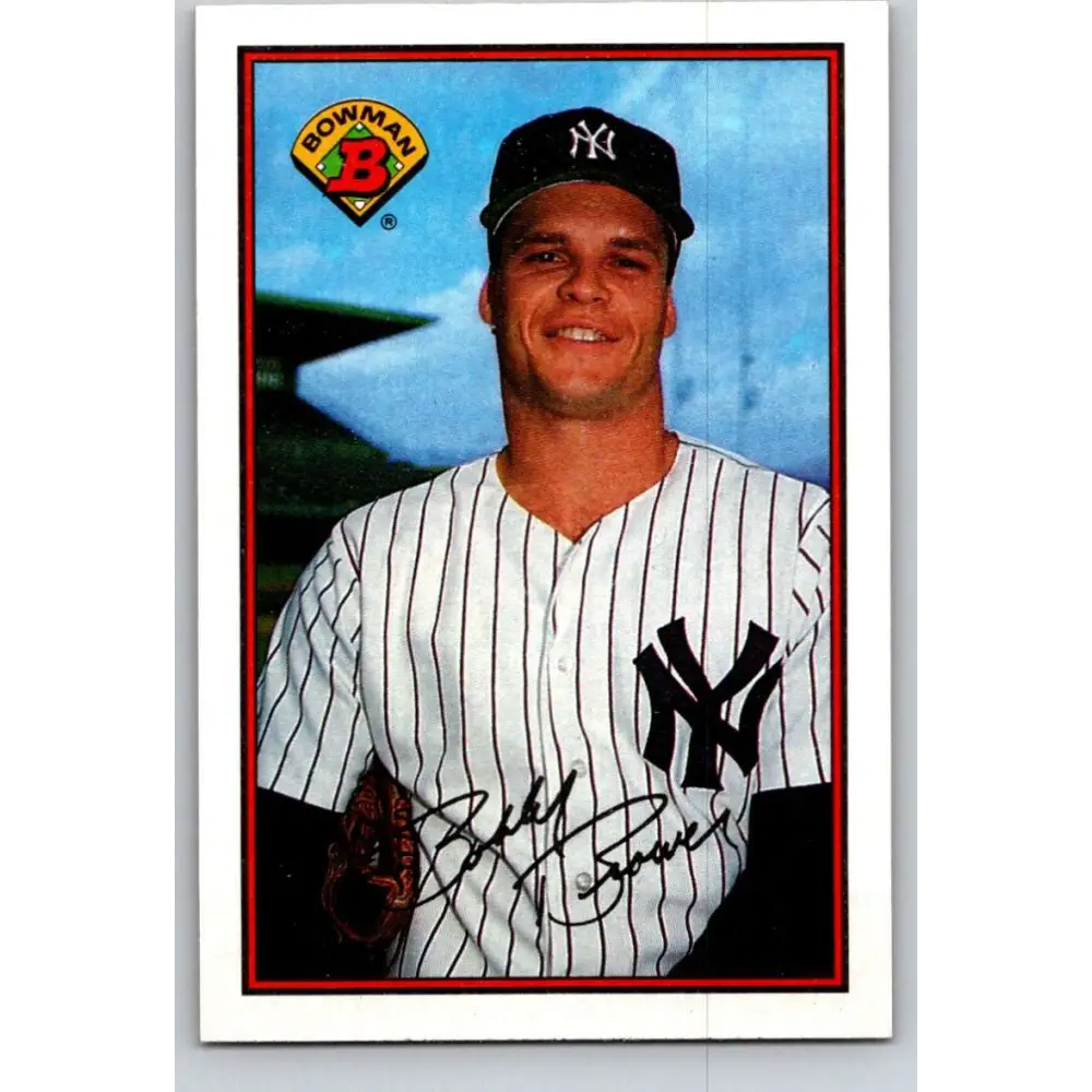 1989 Bowman #182 Bob Brower NM-MT New York Yankees Baseball Card Image 1