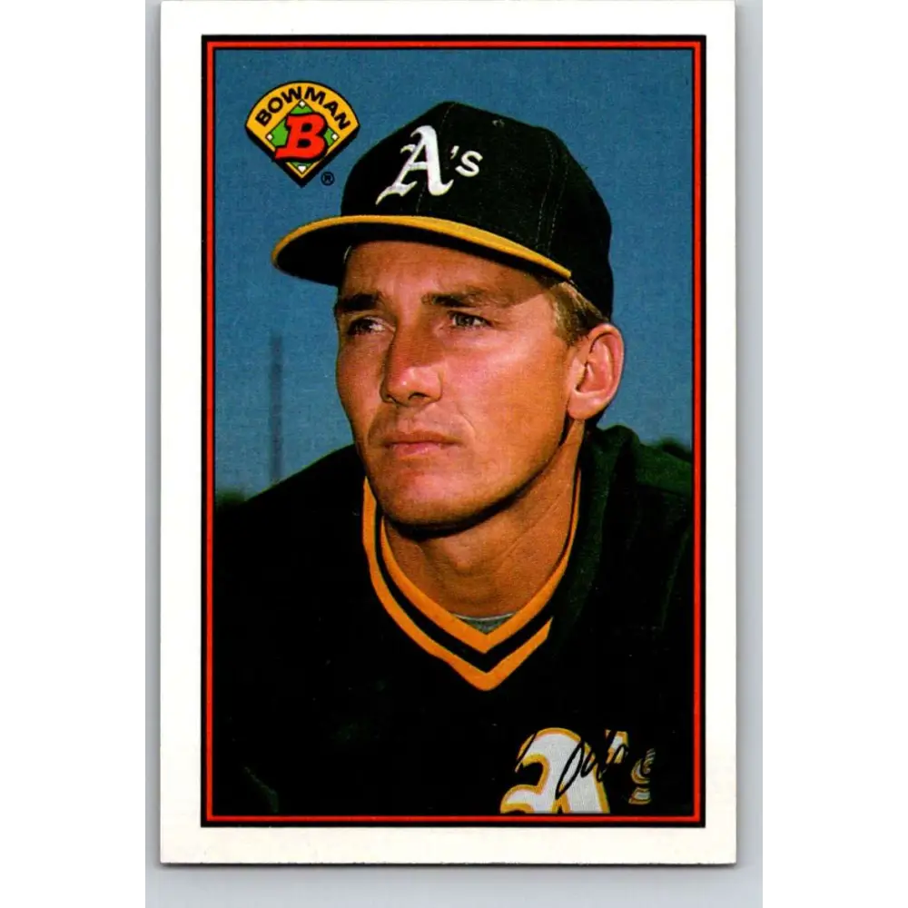 1989 Bowman #189 Mike Moore NM-MT Oakland Athletics Baseball Card Image 1