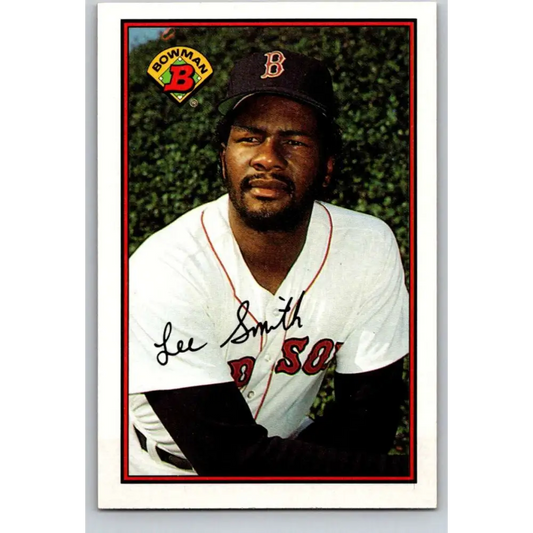 1989 Bowman #19 Lee Smith NM-MT Boston Red Sox Baseball Card Image 1