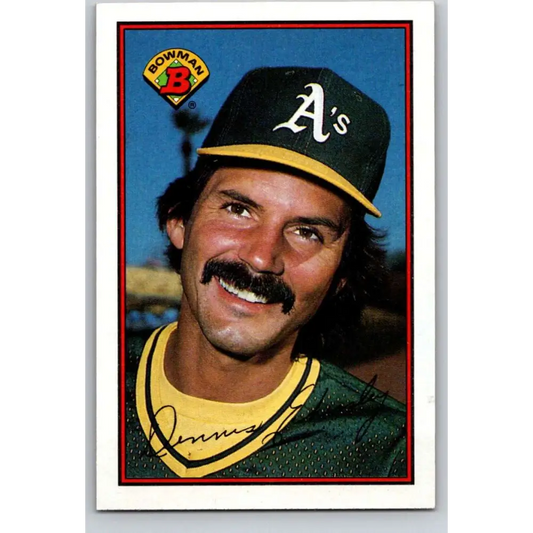 1989 Bowman #190 Dennis Eckersley NM-MT Oakland Athletics Baseball Card Image 1