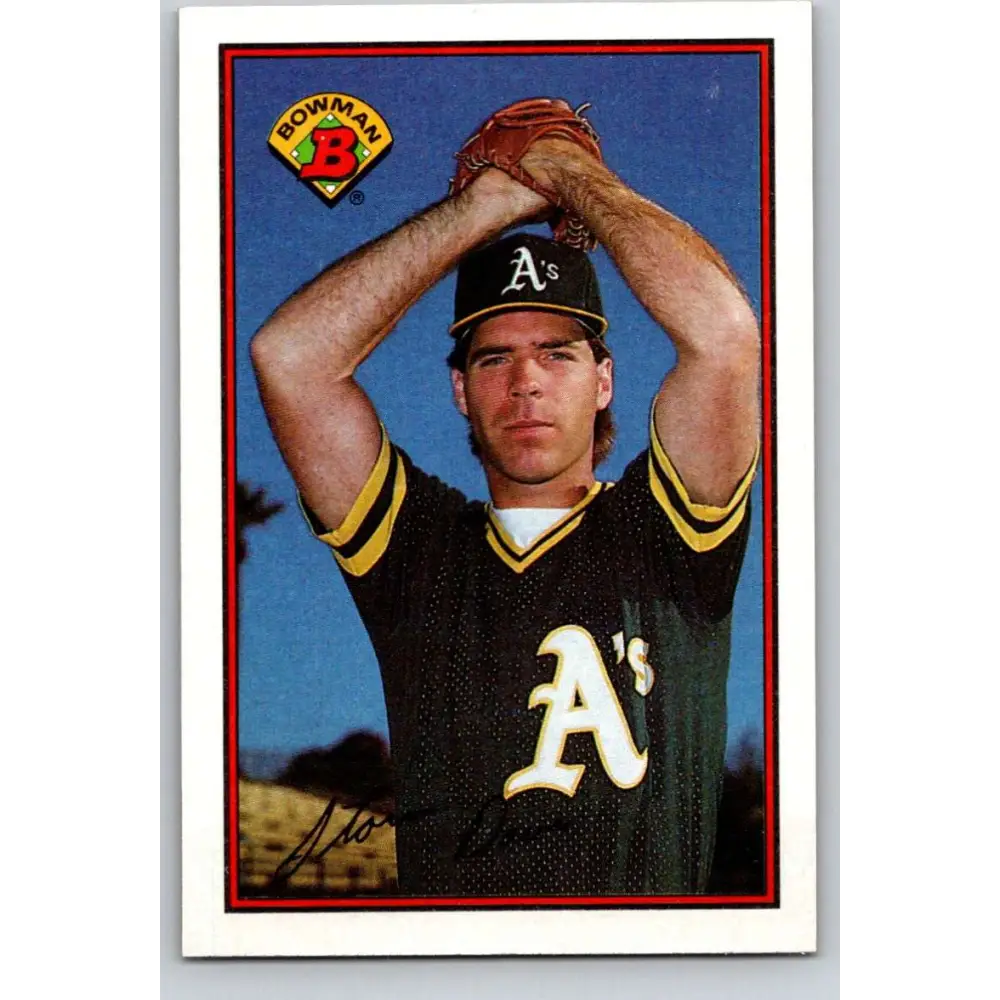 1989 Bowman #192 Storm Davis NM-MT Oakland Athletics Baseball Card Image 1