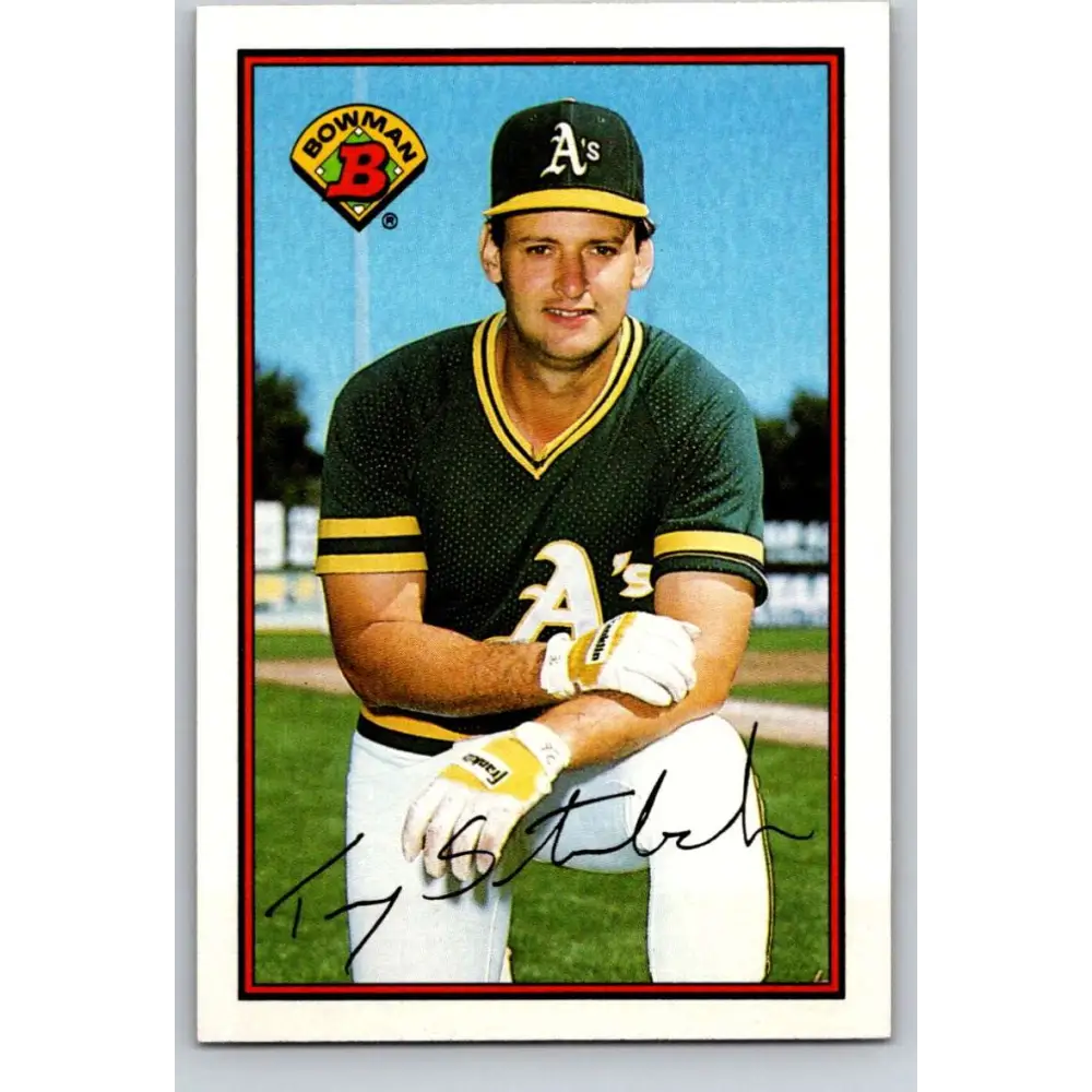 1989 Bowman #193 Terry Steinbach NM-MT Oakland Athletics Baseball Card Image 1
