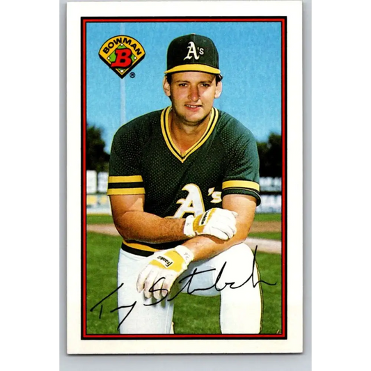 1989 Bowman #193 Terry Steinbach NM-MT Oakland Athletics Baseball Card Image 1