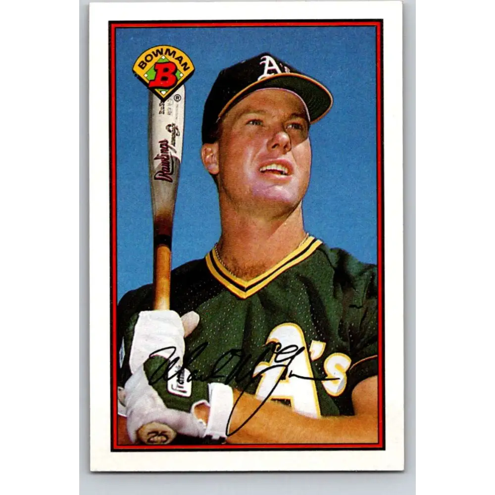 1989 Bowman #197 Mark McGwire NM-MT Oakland Athletics Baseball Card Image 1