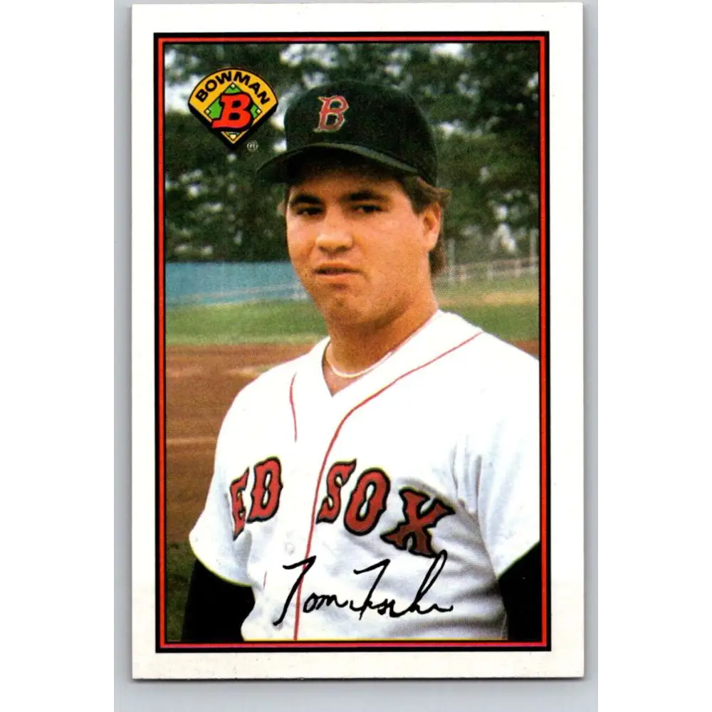 1989 Bowman #20 Tom Fischer NM-MT RC Rookie Boston Red Sox Baseball Card Image 1