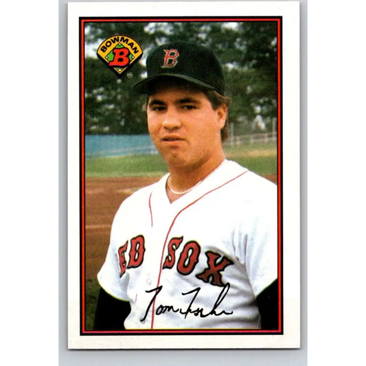 1989 Bowman #20 Tom Fischer NM-MT RC Rookie Boston Red Sox Baseball Card Image 1