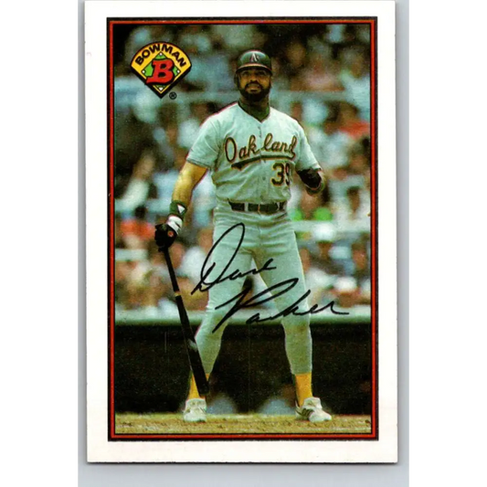 1989 Bowman #202 Dave Parker NM-MT Oakland Athletics Baseball Card Image 1