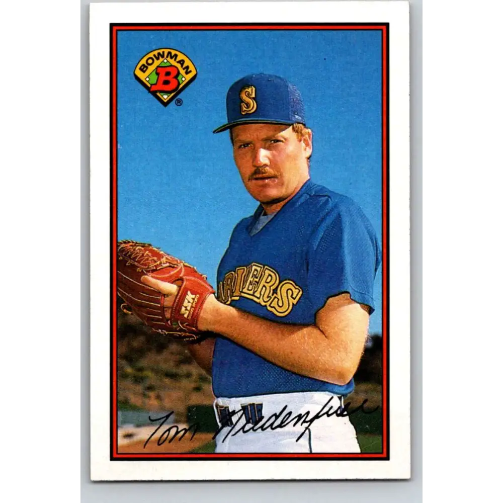1989 Bowman #204 Tom Niedenfuer NM-MT Seattle Mariners Baseball Card Image 1