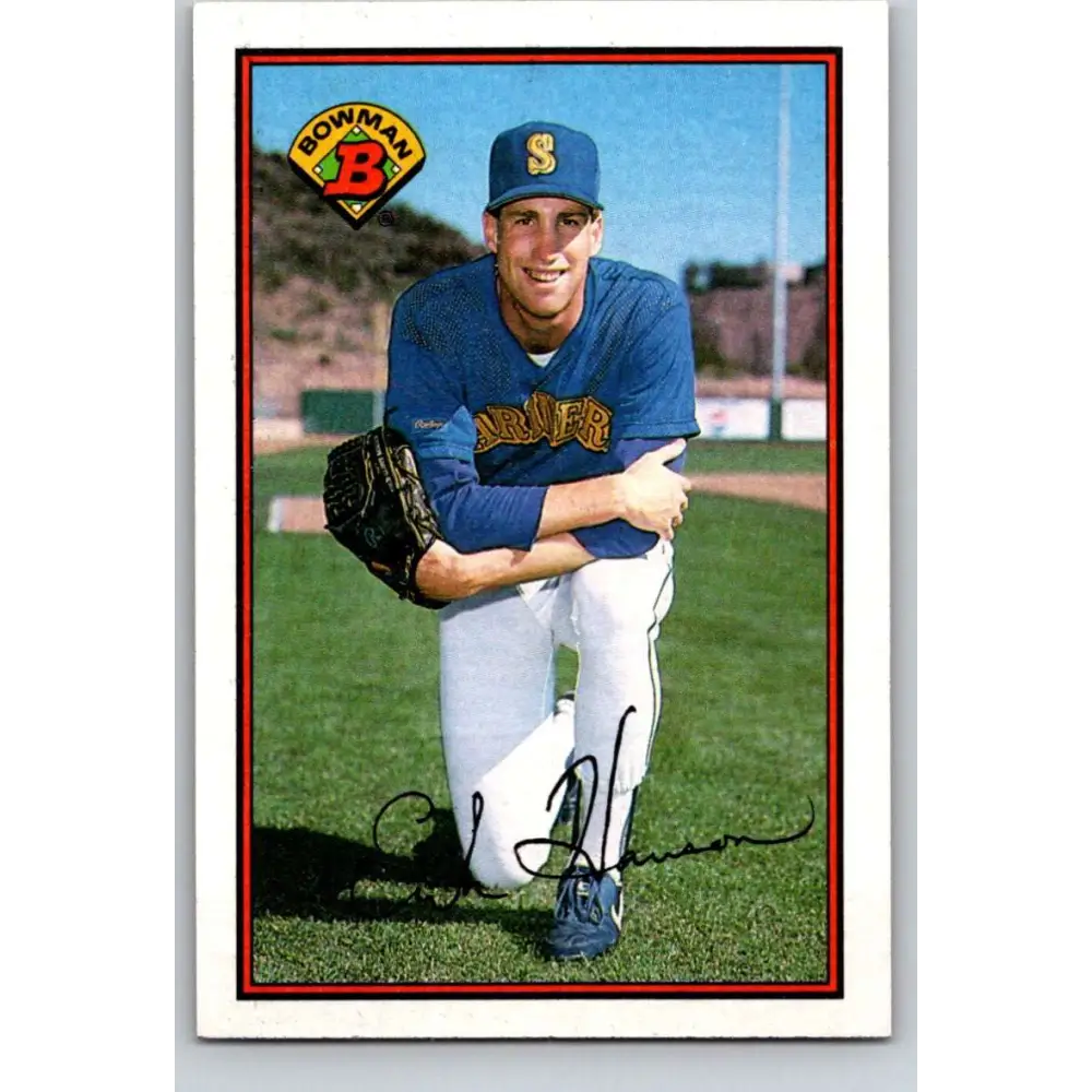 1989 Bowman #206 Erik Hanson NM-MT RC Rookie Seattle Mariners Baseball Card Image 1