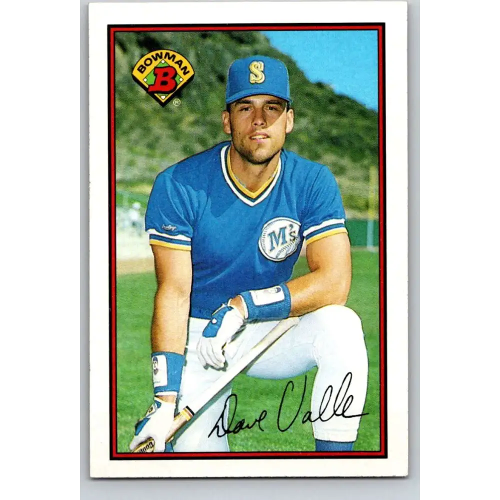 1989 Bowman #208 Dave Valle NM-MT Seattle Mariners Baseball Card Image 1