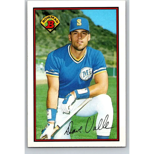 1989 Bowman #208 Dave Valle NM-MT Seattle Mariners Baseball Card Image 1