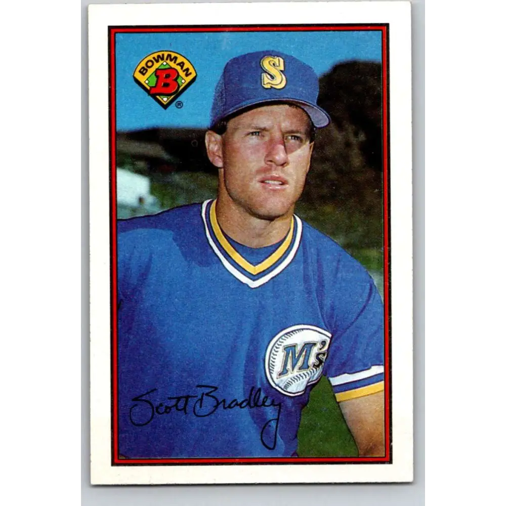1989 Bowman #209 Scott Bradley NM-MT Seattle Mariners Baseball Card Image 1