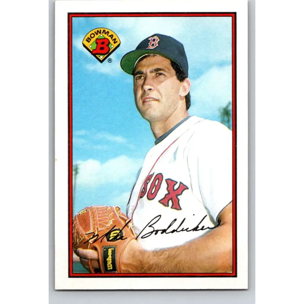 1989 Bowman #21 Mike Boddicker NM-MT Boston Red Sox Baseball Card Image 1