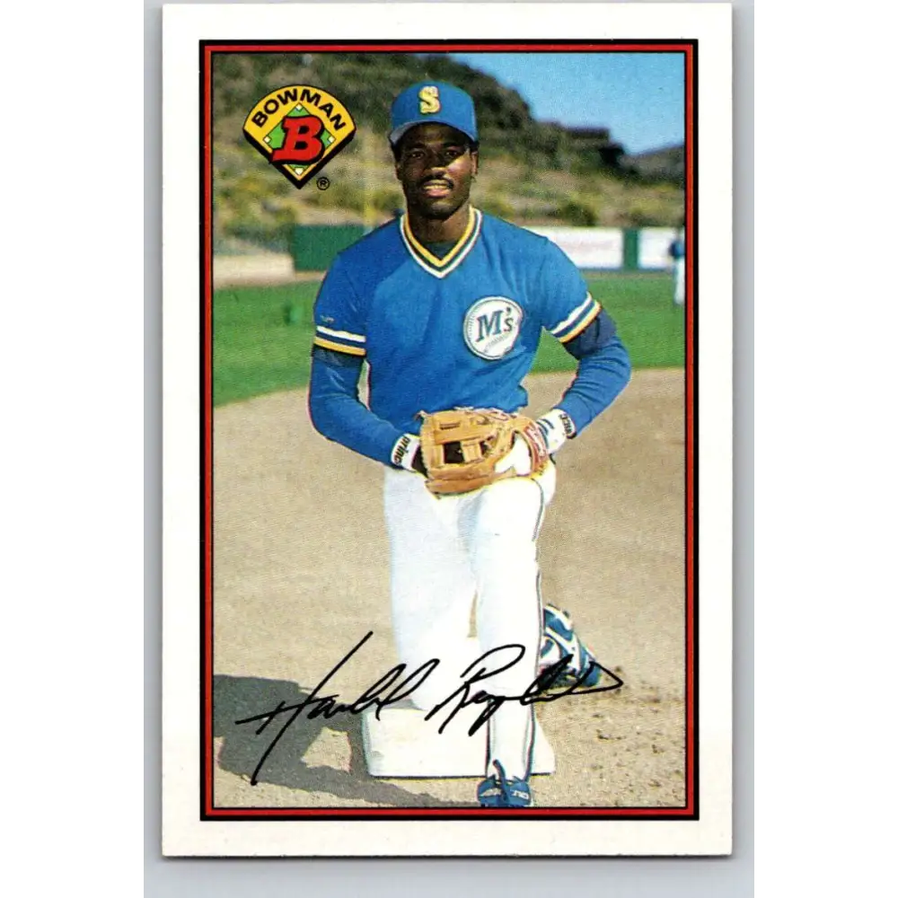 1989 Bowman #210 Harold Reynolds NM-MT Seattle Mariners Baseball Card Image 1