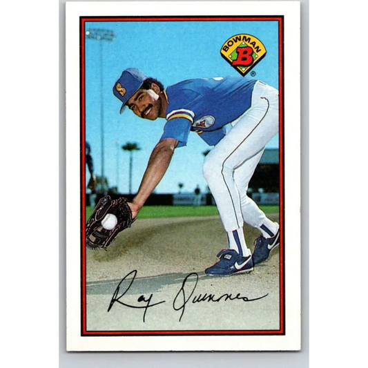 1989 Bowman #213 Rey Quinones NM-MT Seattle Mariners Baseball Card Image 1