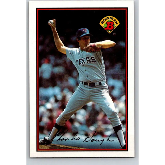 1989 Bowman #224 Charlie Hough NM-MT Texas Rangers Baseball Card Image 1
