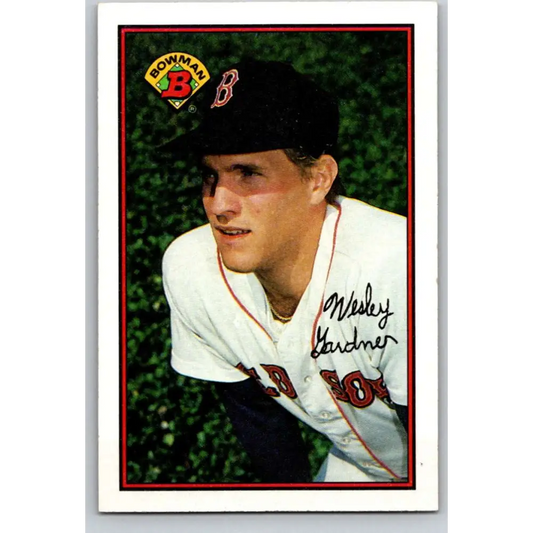 1989 Bowman #23 Wes Gardner NM-MT Boston Red Sox Baseball Card Image 1