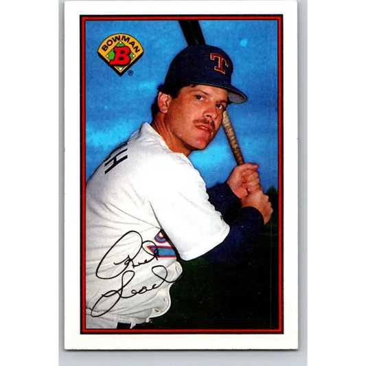 1989 Bowman #234 Rick Leach NM-MT Texas Rangers Baseball Card Image 1