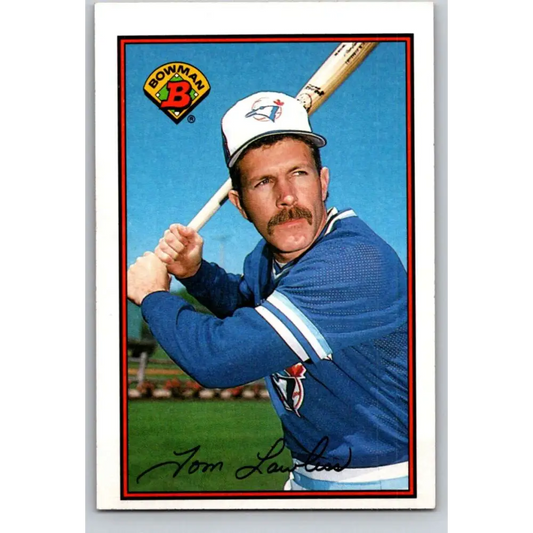 1989 Bowman #255 Tom Lawless NM-MT Toronto Blue Jays Baseball Card Image 1