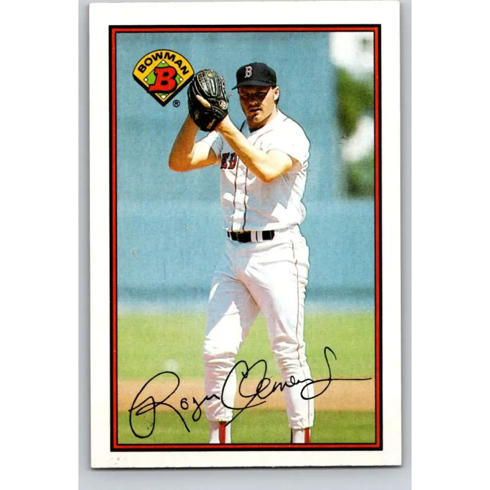 1989 Bowman #26 Roger Clemens NM-MT Boston Red Sox Baseball Card Image 1