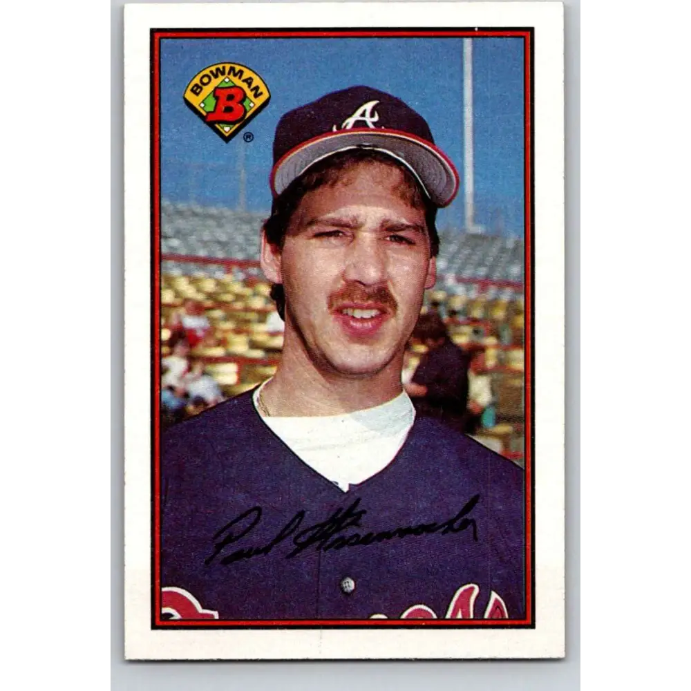 1989 Bowman #265 Paul Assenmacher NM-MT Atlanta Braves Baseball Card Image 1
