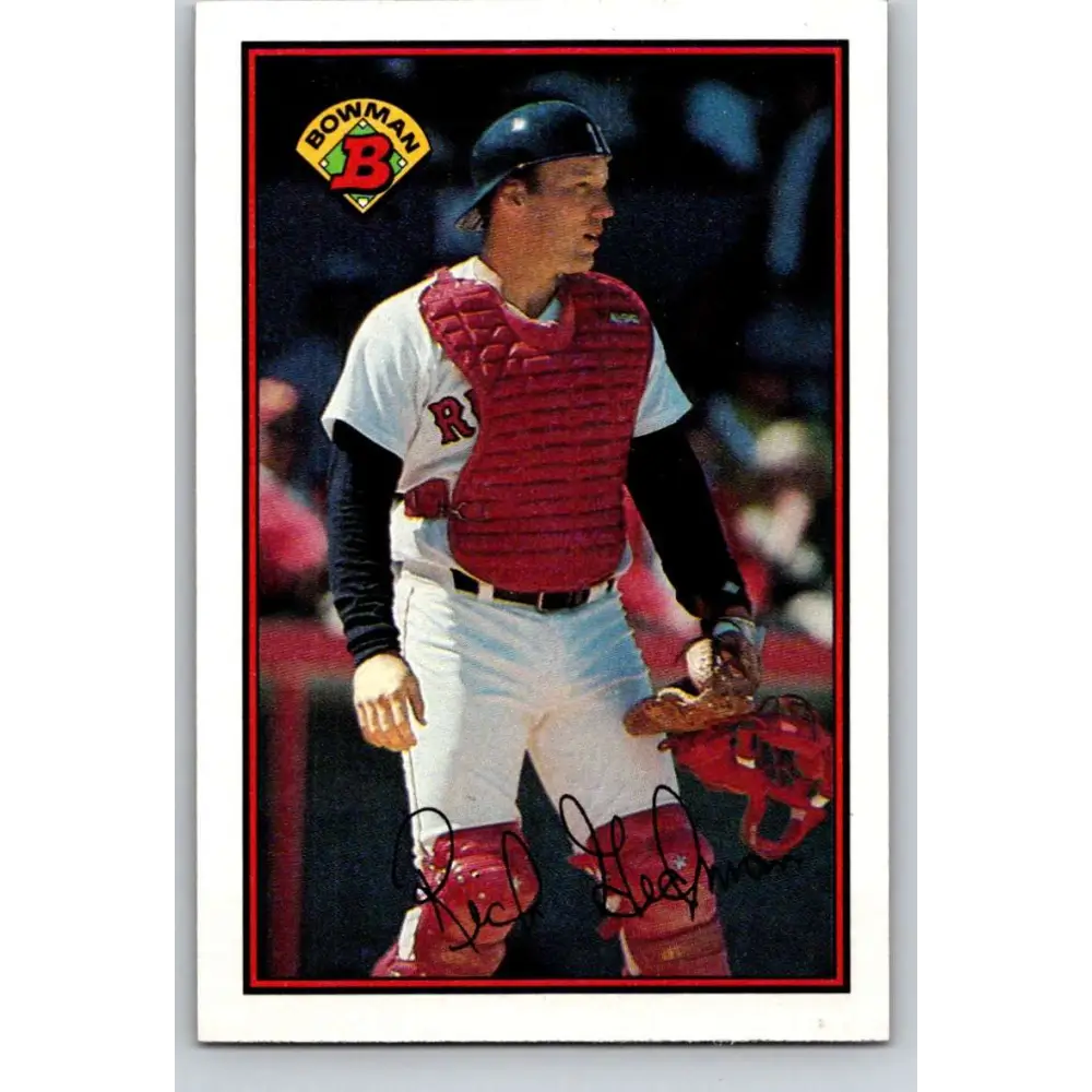 1989 Bowman #27 Rich Gedman NM-MT Boston Red Sox Baseball Card Image 1