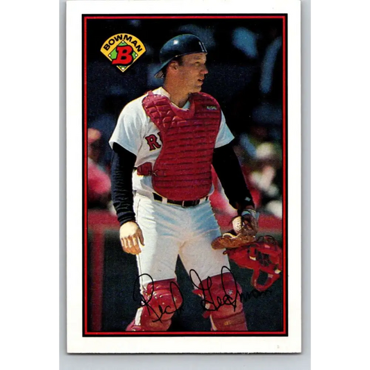 1989 Bowman #27 Rich Gedman NM-MT Boston Red Sox Baseball Card Image 1