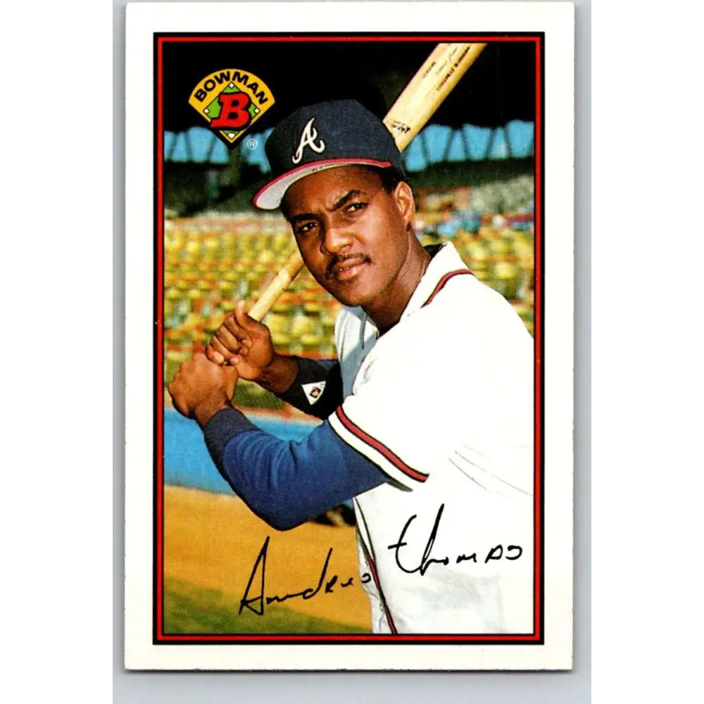 1989 Bowman #272 Andres Thomas NM-MT Atlanta Braves Baseball Card Image 1