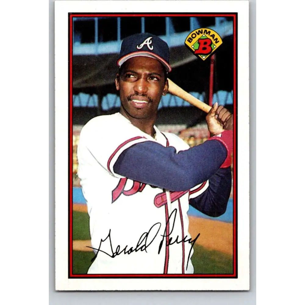 1989 Bowman #273 Gerald Perry NM-MT Atlanta Braves Baseball Card Image 1