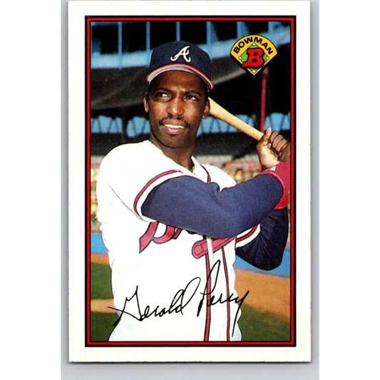 1989 Bowman #273 Gerald Perry NM-MT Atlanta Braves Baseball Card Image 1