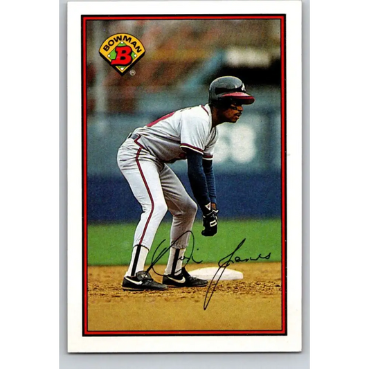1989 Bowman #277 Dion James NM-MT Atlanta Braves Baseball Card Image 1