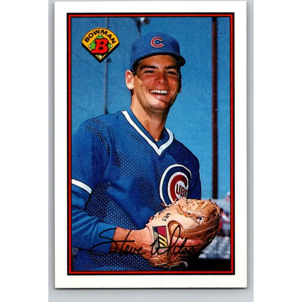 1989 Bowman #280 Steve Wilson NM-MT RC Rookie Chicago Cubs Baseball Card Image 1