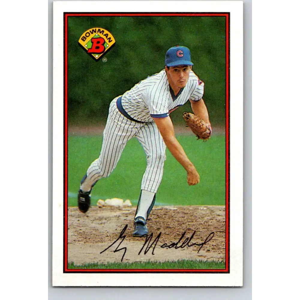 1989 Bowman #284 Greg Maddux NM-MT Chicago Cubs Baseball Card Image 1
