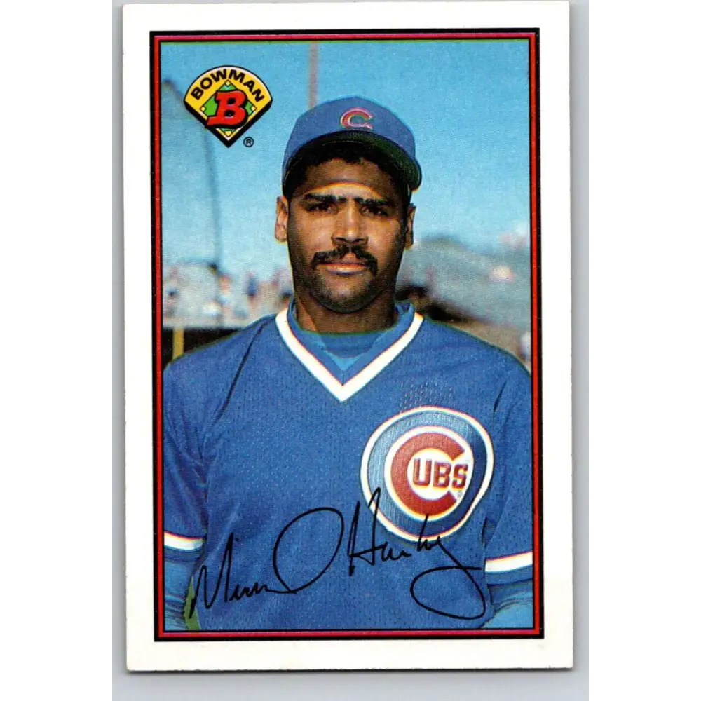 1989 Bowman #286 Mike Harkey NM-MT RC Rookie Chicago Cubs Baseball Card Image 1