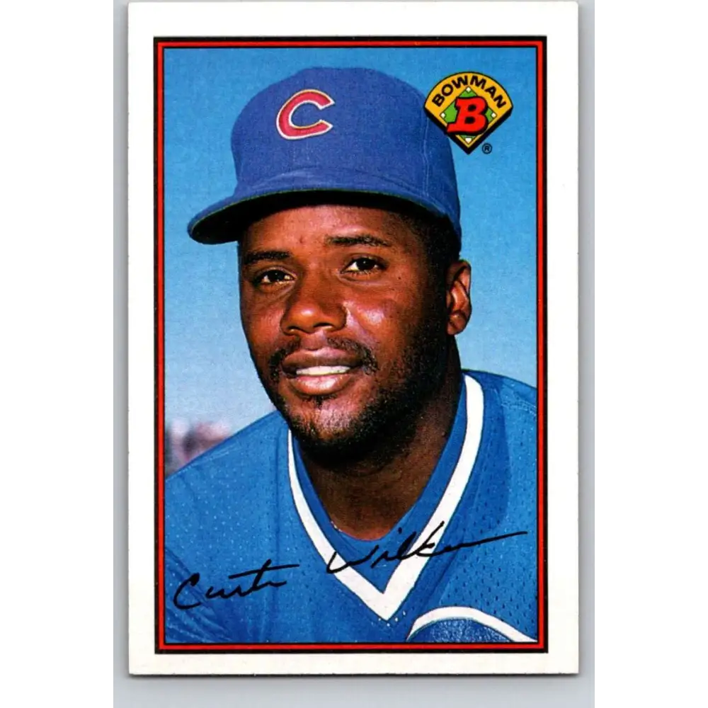 1989 Bowman #292 Curtis Wilkerson NM-MT Chicago Cubs Baseball Card Image 1