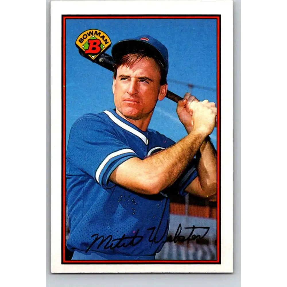 1989 Bowman #296 Mitch Webster NM-MT Chicago Cubs Baseball Card Image 1