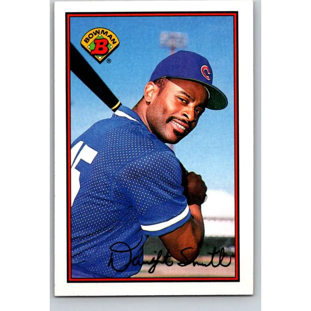 1989 Bowman #297 Dwight Smith NM-MT RC Rookie Chicago Cubs Baseball Card Image 1