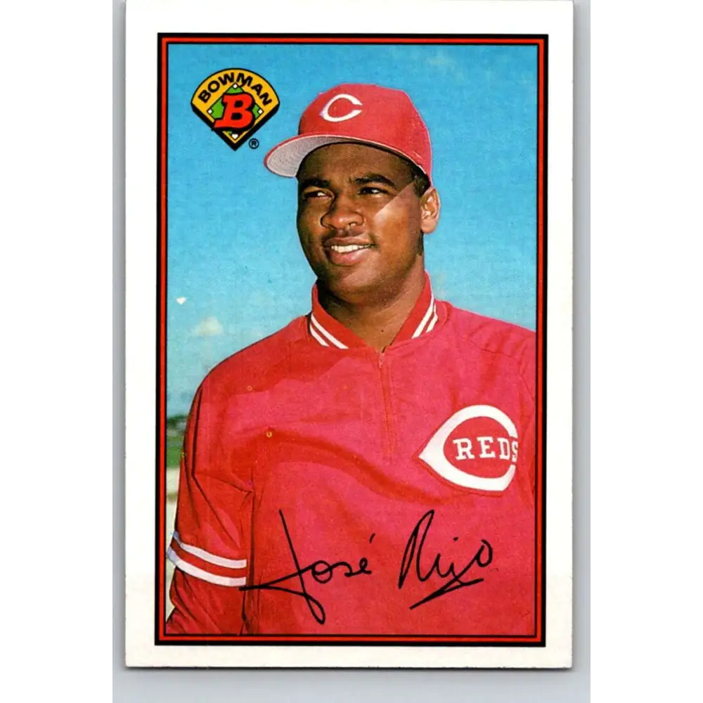 1989 Bowman #300 Jose Rijo NM-MT Cincinnati Reds Baseball Card Image 1