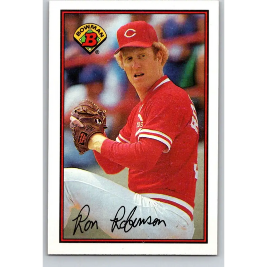 1989 Bowman #303 Ron Robinson NM-MT Cincinnati Reds Baseball Card Image 1