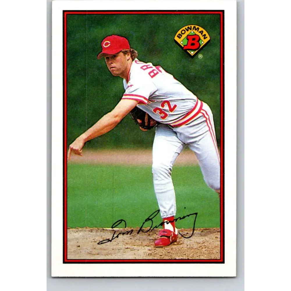 1989 Bowman #306 Tom Browning NM-MT Cincinnati Reds Baseball Card Image 1
